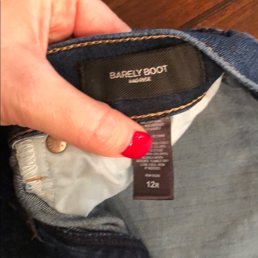 Express mid rise barely boot Jean